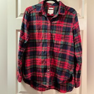 American Eagle Boyfriend Fit Plaid Flannel Shirt Medium